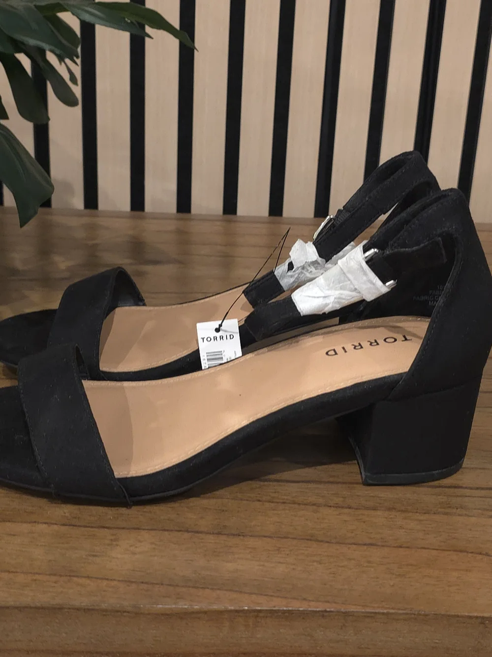 Torrid Black Ankle Strap Block Heel Shoes